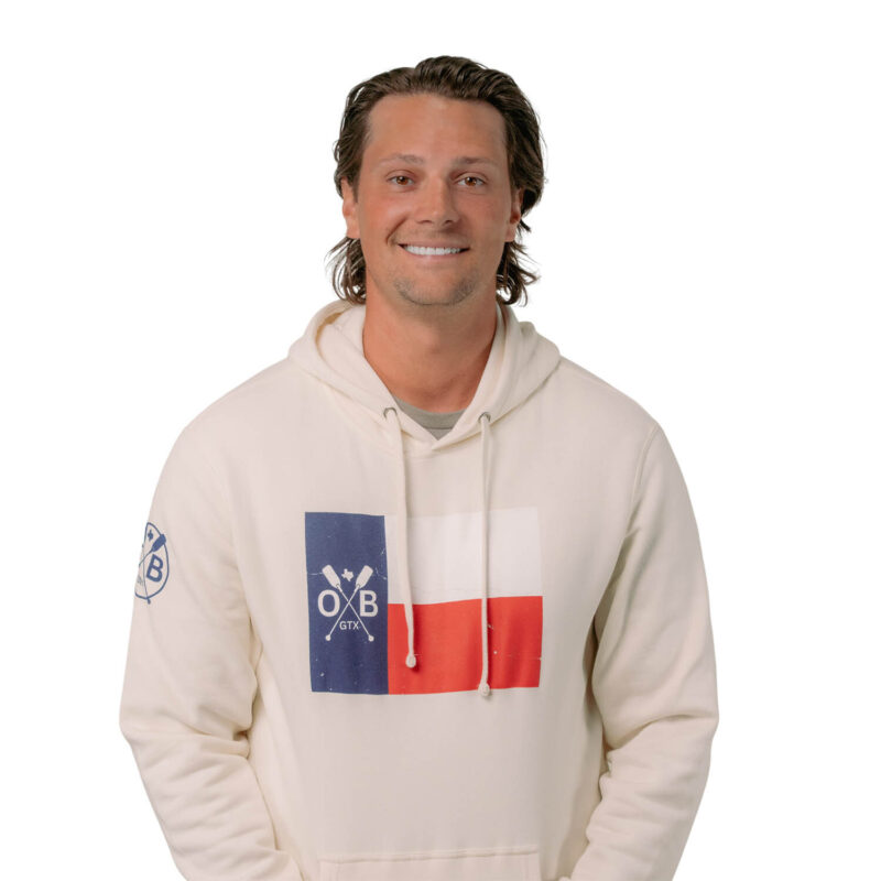 Model wearing Olabrasa Texas Forever Hoodie