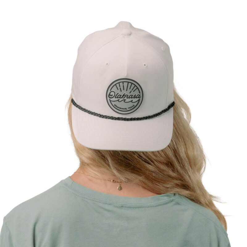 Model wearing Olabrasa OG Rope SnapBack Hat