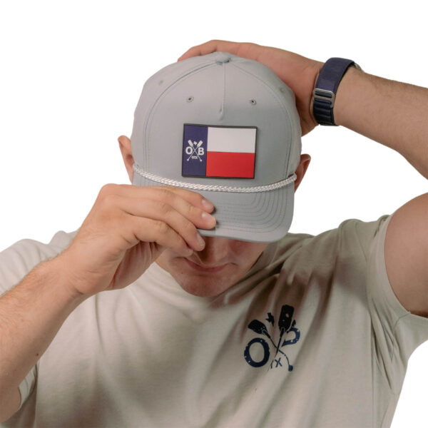 Model wearing Olabrasa Texas Forever Rope Hat